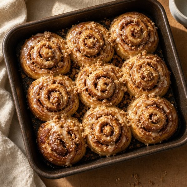 Glazed cinnamon rolls